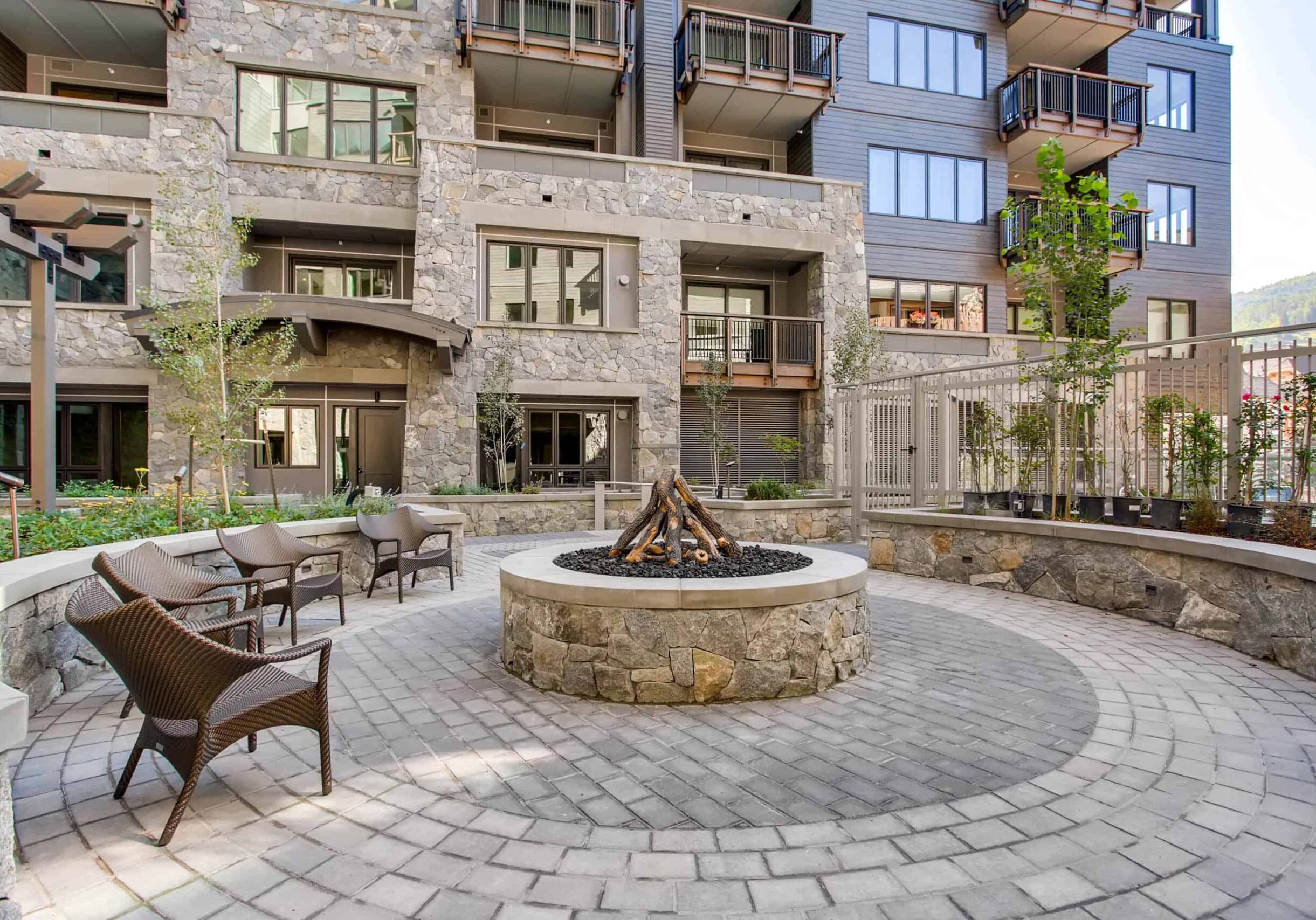 Courtyard with firepit